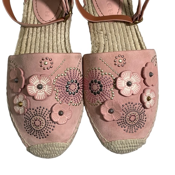 Coach 3D Floral Ankle Strap Astor Sandal in Peony G2054 - Picture 3 of 12